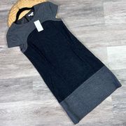 Nwt Vince gray colorblock shift dress wool angora blend