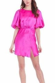 Amanda Uprichard Hot Pink Silk Duval Dress