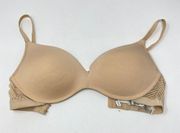 French Connection Bra Womens Sz 34D Wireless Nude