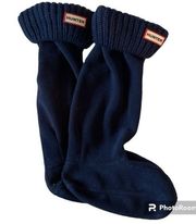 Hunter Navy Blue Tall Boot Socks Size Medium