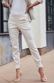 Spanx Stretch Twill Cargo Jogger Ivory Cream