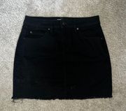 Black Denim Skirt