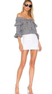 Susana monaco slim mini white skirt size XLarge nwt