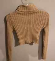 Turtle Neck Cropped Sweater