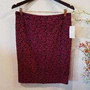 Michael Kors Burgundy Pencil Skirt Size Med