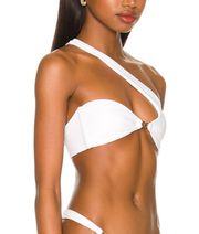 Revolve White One Shoulder Bikini Top SMALL Bralette Asymmetrical.Lovewave NEW