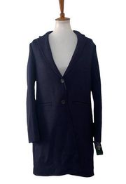 Lauren Ralph Lauren Womens Wool Blend Reefer Coat Blue M Medium
