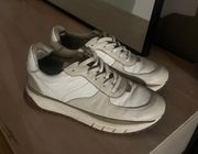 Kickoff Trainer Sneakers in Neutral Colorblock Leather