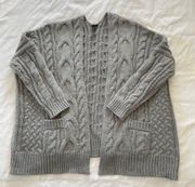 Gray Knit Cardigan Size M