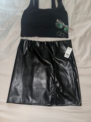 Leather Mini Skirt