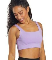 Girlfriend Collectibe Ribbed Tommy Crop Bra in Violet, size XS