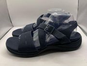 Clarks Springers Women’s Size 10M Dusty Blue Suede ‘Sun Lauren’ Comfort Sandals