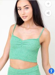 Green  Crop Top