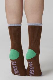 Ribbed Mix Crew Sock NWT - Tamarind Mix