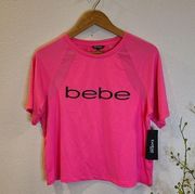 Bebe Sports Hot Pink Crop Top Size Medium