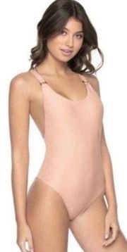 PQ Swim Anthropologie Pink Sands Hailey One Piece Swimsuit Size Small NEW