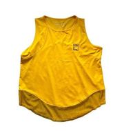 LUCKY IN LOVE x Bethanie Mattek Sands Yellow Mesh Tank Top Sz M NEW