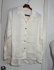 Bryn Walker, off White, oversized, button down shirt. L