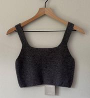 Everlane The Cozy-Stretch Tank in Heathered Charcoal Wool/Yak Soft Tight Knit M