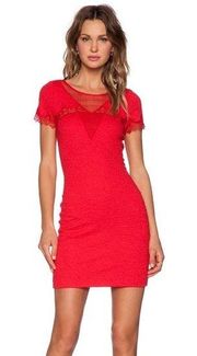 the kooples crinkle mesh lace bodycon mini sheer