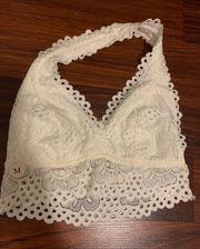 White Lace Halter Bralette