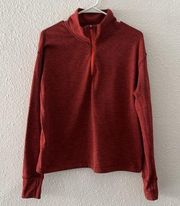 Outdoor Voices Womens Clay Fleece Lined Half Zip Collared Pullover Sz L