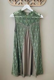 POL Lace Mini Dress Green Sz Small