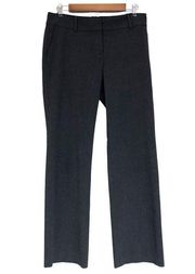 Ann Taylor Charcoal Gray Mid Rise Straight Leg Dress Pant Career Workwear Office