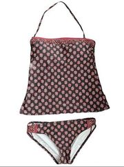 Michael Michael Kors Tankini/Bikini Brown Floral Size Medium