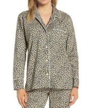 J. Crew Leopard Print Button Up Pajama Shirt