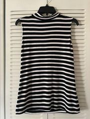 Black & White Small Mockneck Tank