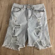 Distressed Demin Shorts - sz Small