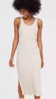 Offline OG Ribbed MIDI Dress Oat Beige Medium