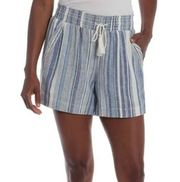 Briggs Blue Striped Lined Blend Pull On Shorts