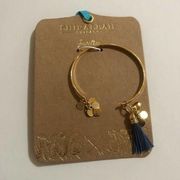 NWT Shiraleah Chicago jewelry - Anthropologie - Aerin cuff bracelet in blue gold