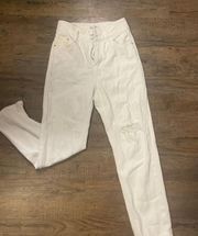 White Straight Leg Jeans