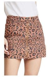 We the free animal print denim skirt 31