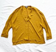 Mustard Yellow V Neck Blouse Size 4