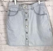 No Excuses Vintage Jeans Lt Wash Skirt 9/10 EUC