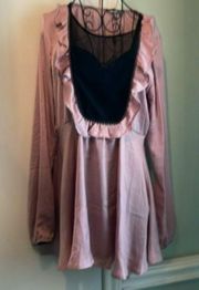 For Love and Lemons Pastel Pink Dressing gown Pink L