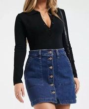 NWT J. Crew Mercantile Button Front Denim Skirt