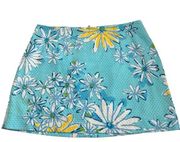 Lilly Pulitzer  Tate Breakwater Daisy Mini Skirt- Blue,  Size 0