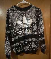 Rare Vintage Adidas Paisley Threefoil AOP crewneck