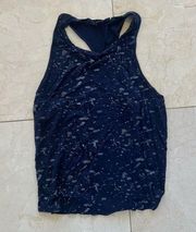 Terez Clothing Blue and Silver Paint Splatter Tank Sz XS