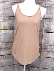 Senita Tan Trail Run Tank Top Size S