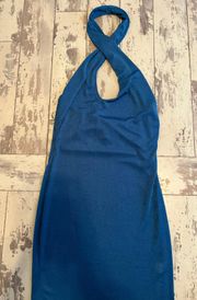 Blue Halter Dress