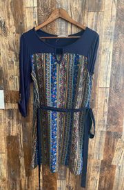 Stitch Fix 3/4 Long Sleeve Tunic Boho Top Blouse size large