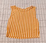 Yellow Striped Crop Top