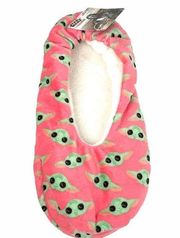 Star Wars Mandalorian Baby Yoda Slippers, Pink, Shoe Size 8-10