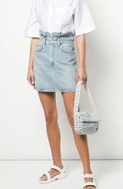 Agolde lettuce high waisted denim mini skirt size 26 spring summer